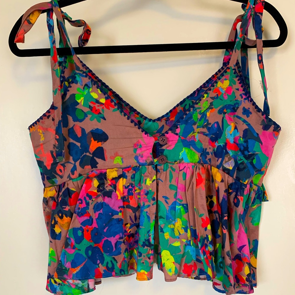 Sam & Lavi XS cute printed crop cami! Fun for summer